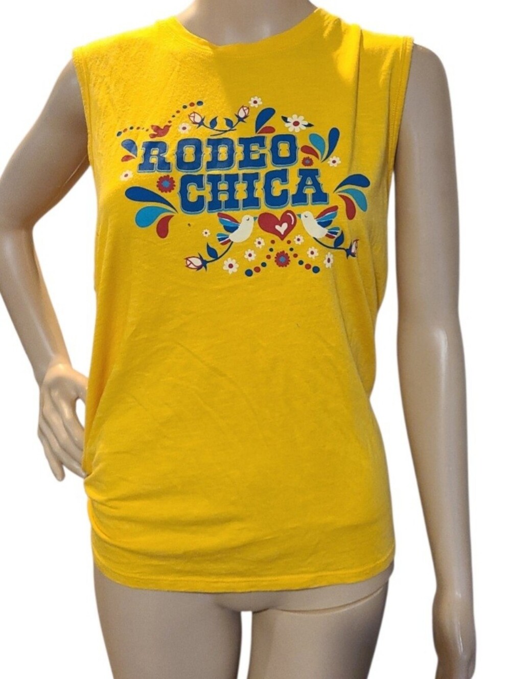 Ariat Rodeo Chica Yolk Yellow Tie Tank